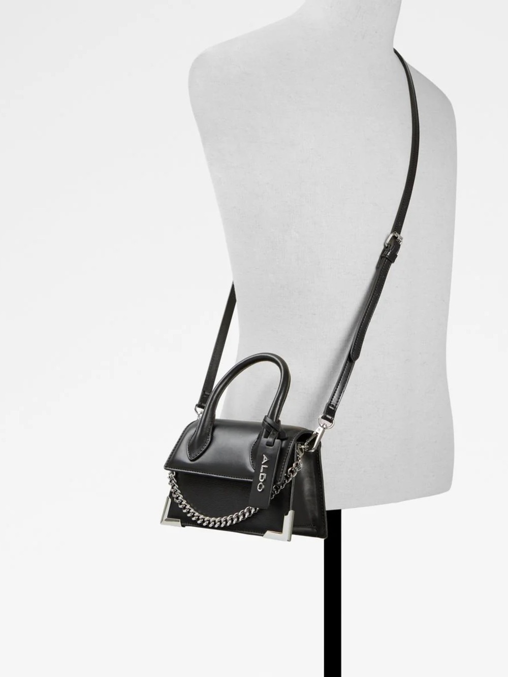 ALDO Pythonia Cross Body Bag With Silver Chain - Picture 9 of 9